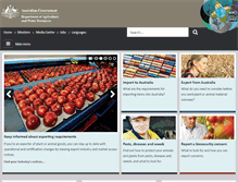 Tablet Screenshot of agriculture.gov.au